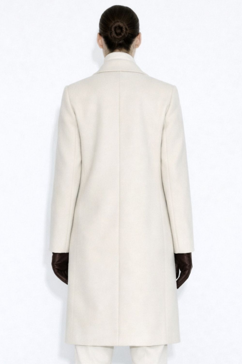 Mizalle Torba Cepli Premium Yün Karışımlı Vizon Rengi Kaban - 3