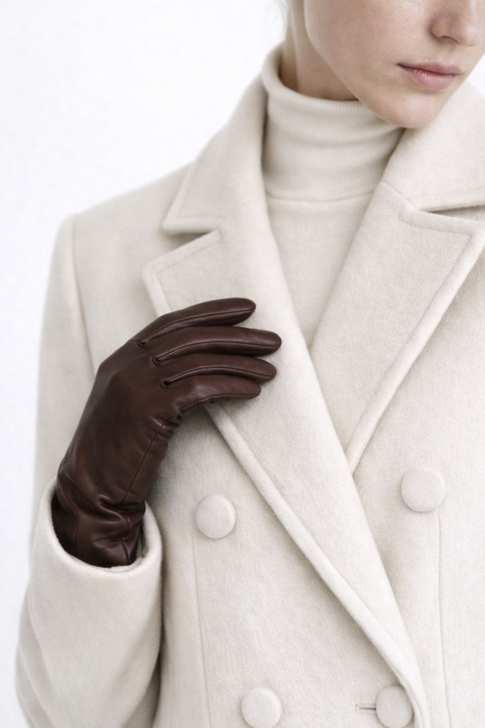 Mizalle Torba Cepli Premium Yün Karışımlı Vizon Rengi Kaban - Mizalle