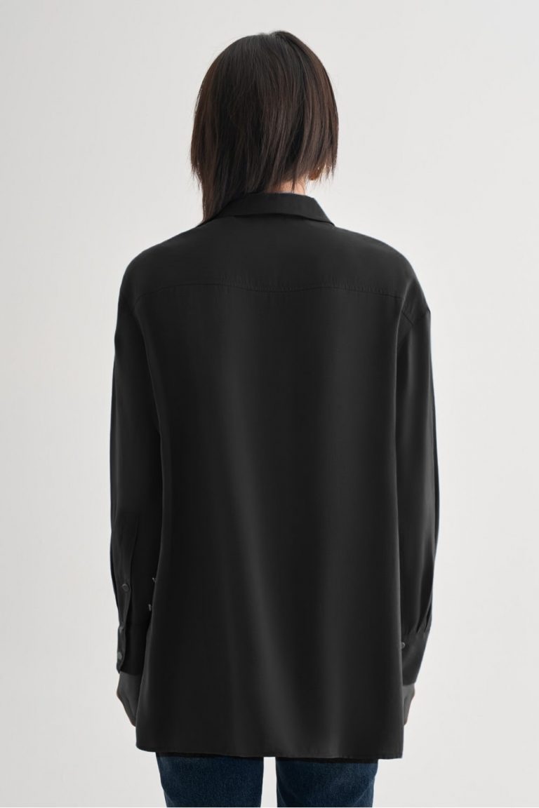 Mizalle Yan Düğme Detaylı Premium Modal Siyah Tunik - Mizalle