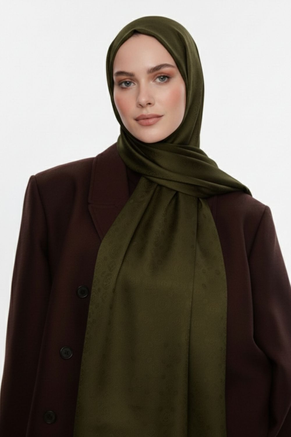 Mizalle & YAQA Filigranlı Antrasit Şal - 1