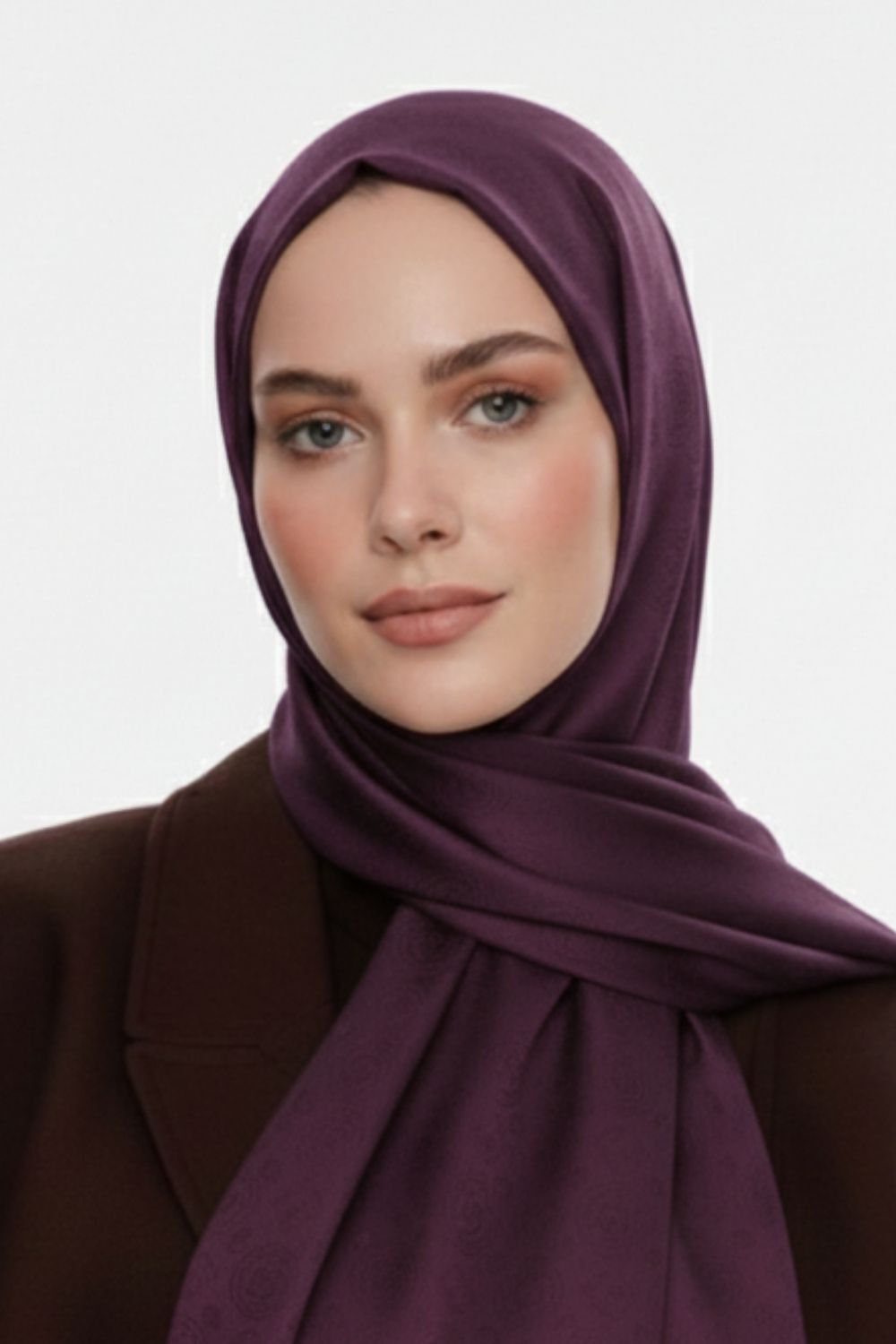 Mizalle & YAQA Filigranlı Mor Şal - Mizalle