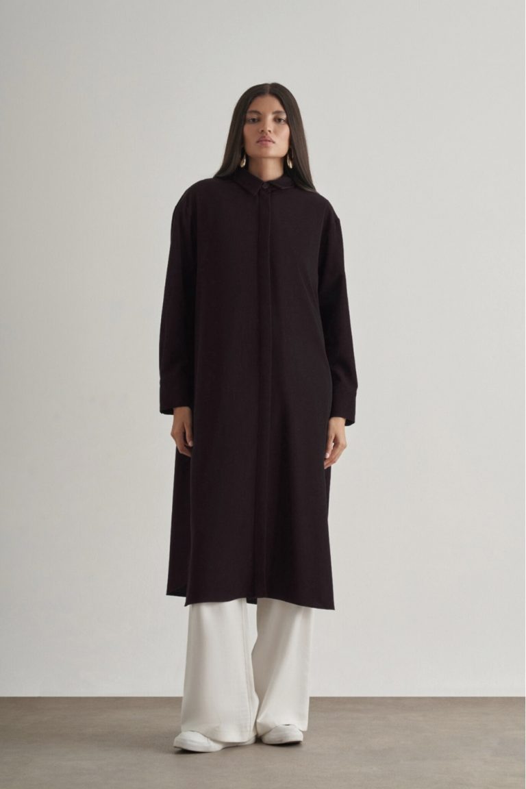 Mizallle Çıtçıtlı Uzun Yazlık Siyah Tunik - Mizalle