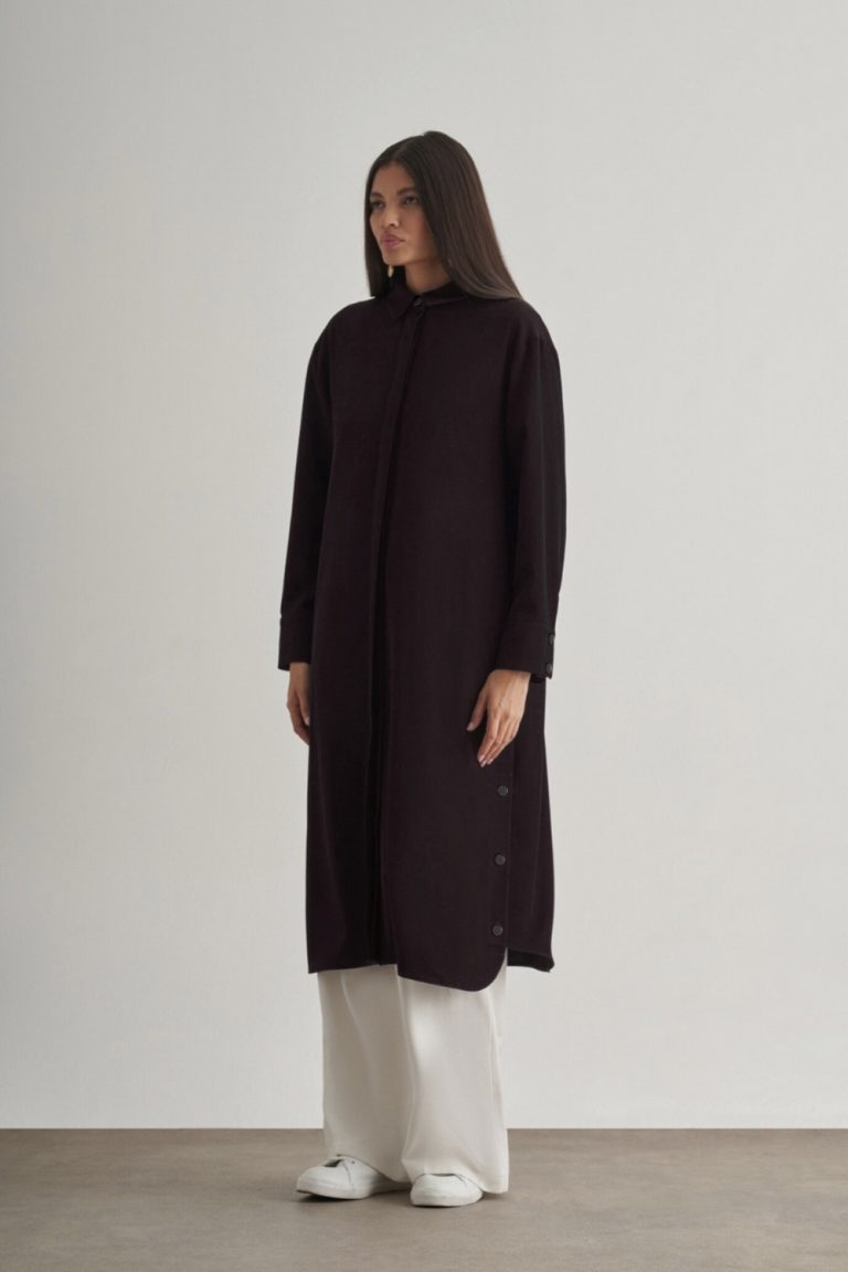 Mizallle Çıtçıtlı Uzun Yazlık Siyah Tunik - Mizalle