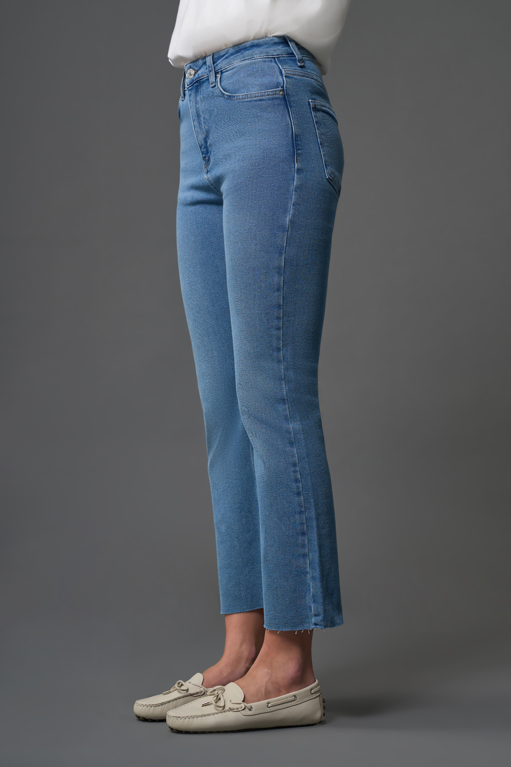 Mom Fit Rahat Bebe Mavi Denim Pantolon