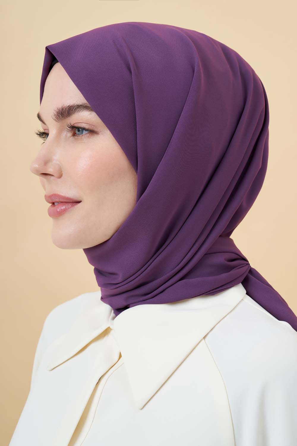 Mürdüm Medine İpeği Şal
