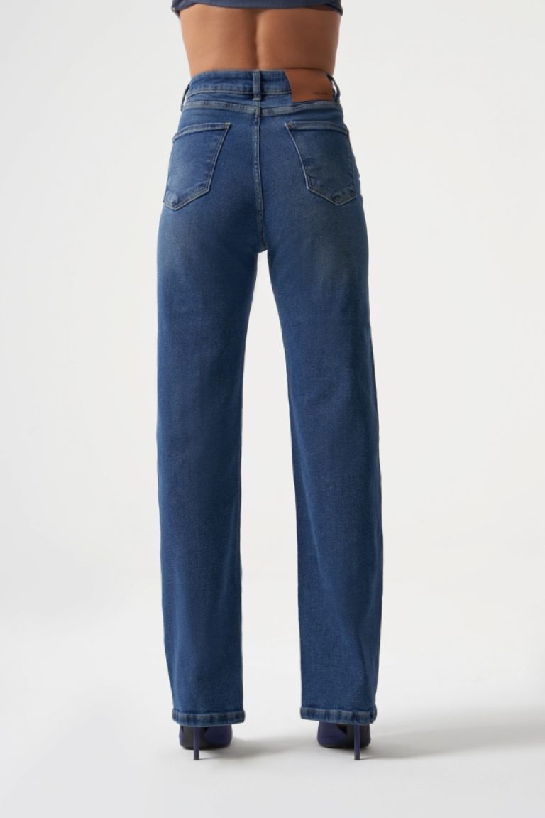 MZL Dikiş Detaylı Klasik Dar Paça Lacivert Denim Pantolon - MZL