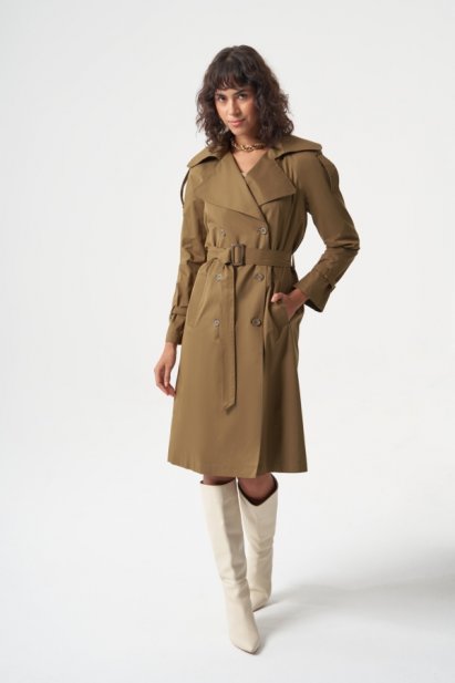 MZL Haki Pamuk Karışımlı Klasik Mac Trençkot - MZL