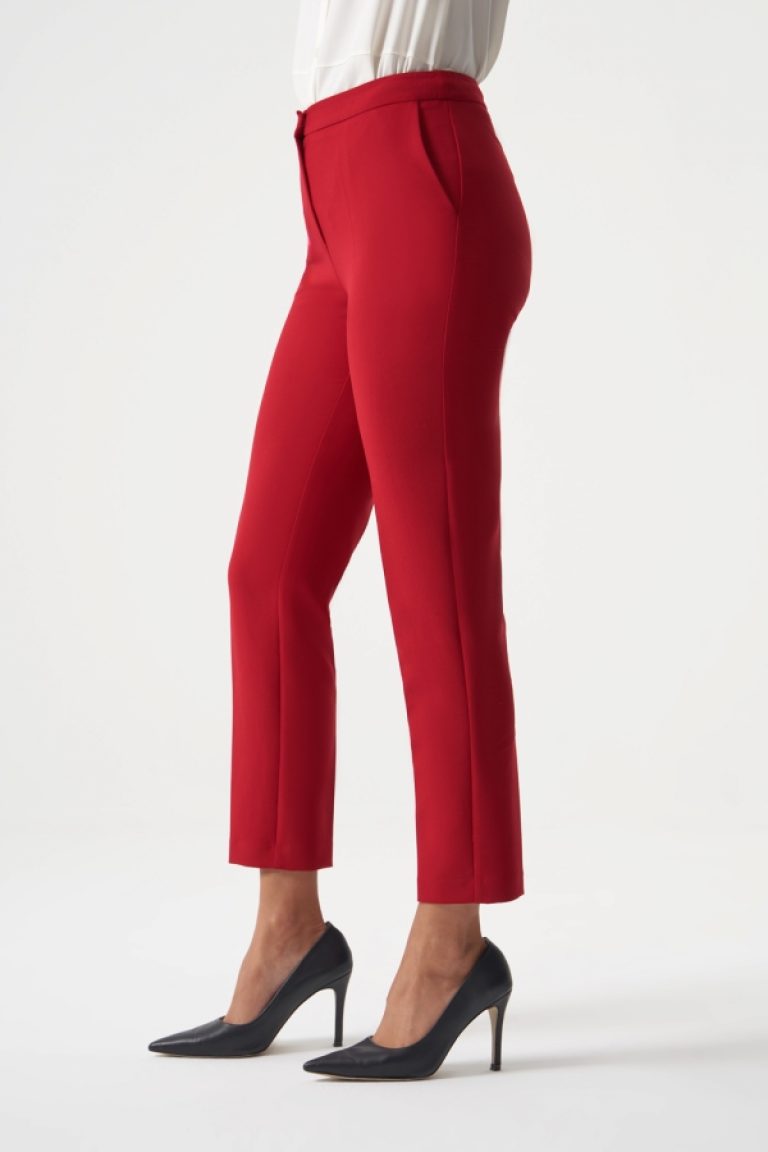 MZL Kırmızı Dar Paça Cepli Klasik Kumaş Pantolon - MZL