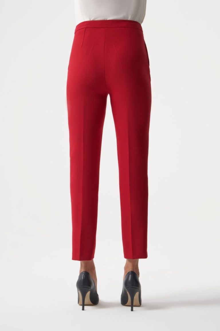MZL Kırmızı Dar Paça Cepli Klasik Kumaş Pantolon - MZL