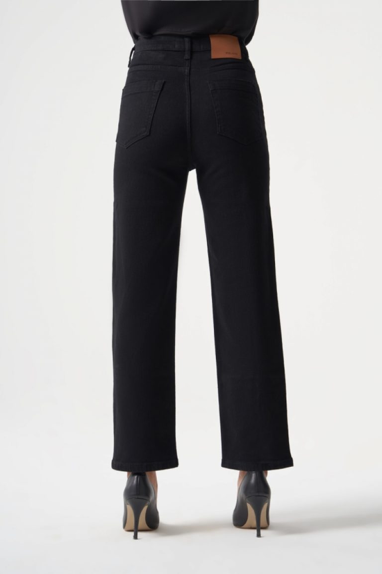 MZL Normal Bel Klasik Kesim Siyah Boru Paça Denim Pantolon - MZL