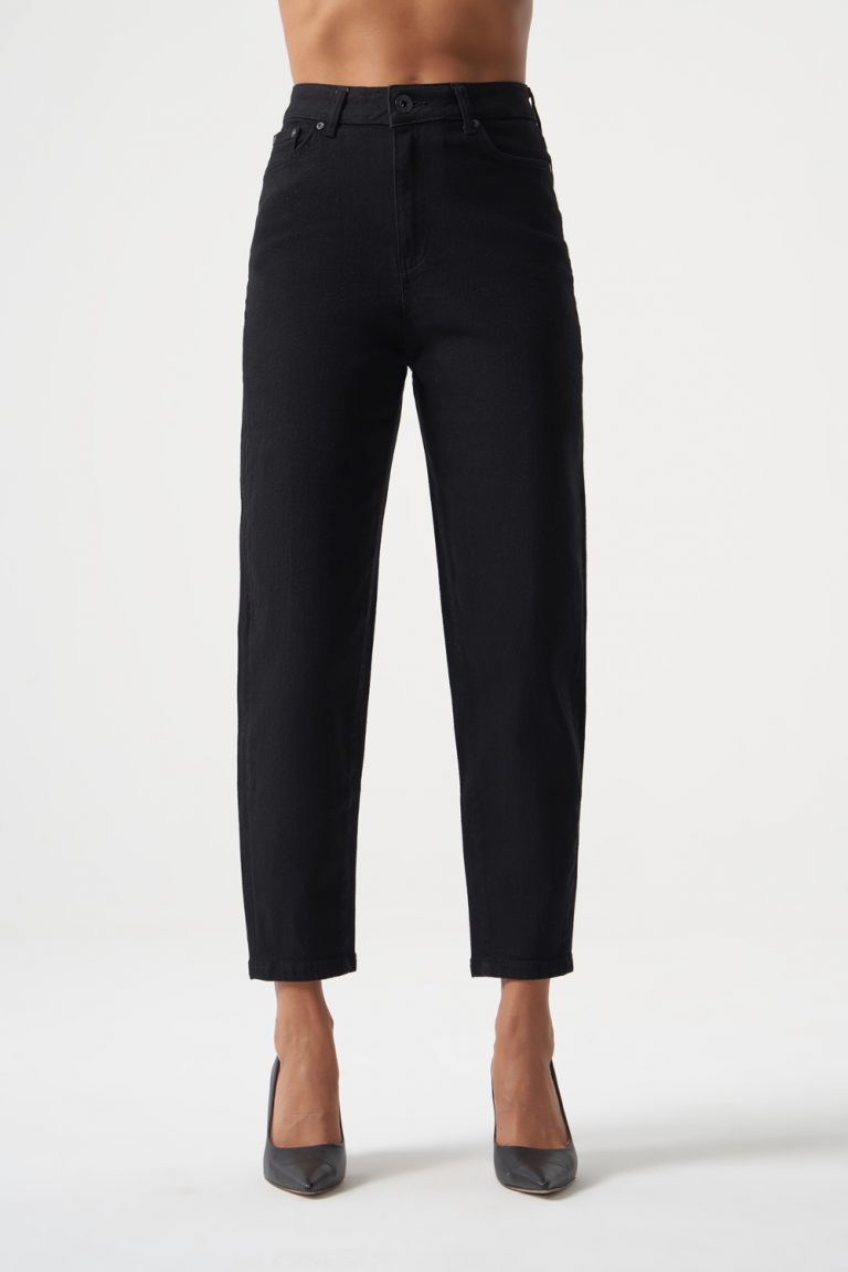 MZL Siyah Dar Kesim Bilek Boyu Denim Pantolon - MZL