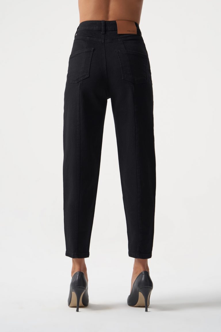 MZL Siyah Dar Kesim Bilek Boyu Denim Pantolon - MZL