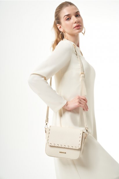Niche Çapraz Ekru Çanta - Mizalle