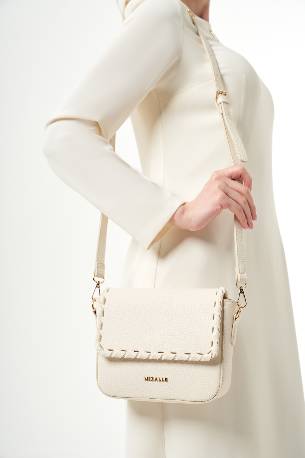 Niche Çapraz Ekru Çanta - 2