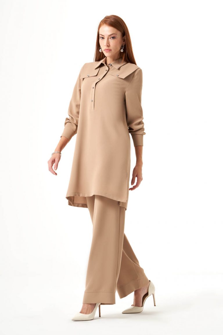 Omuz Parçalı Vizon Tunik - Mizalle