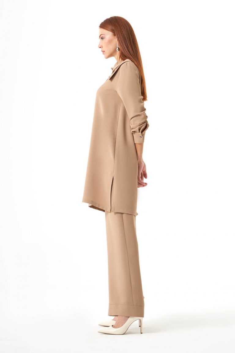 Omuz Parçalı Vizon Tunik - Mizalle