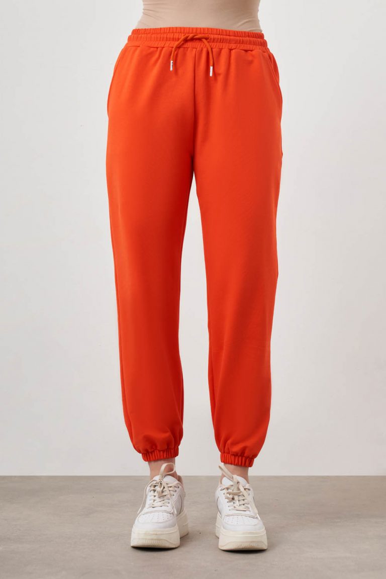 Mizalle Nar Çiçeği Pamuklu Jogger Pantolon - Mizalle