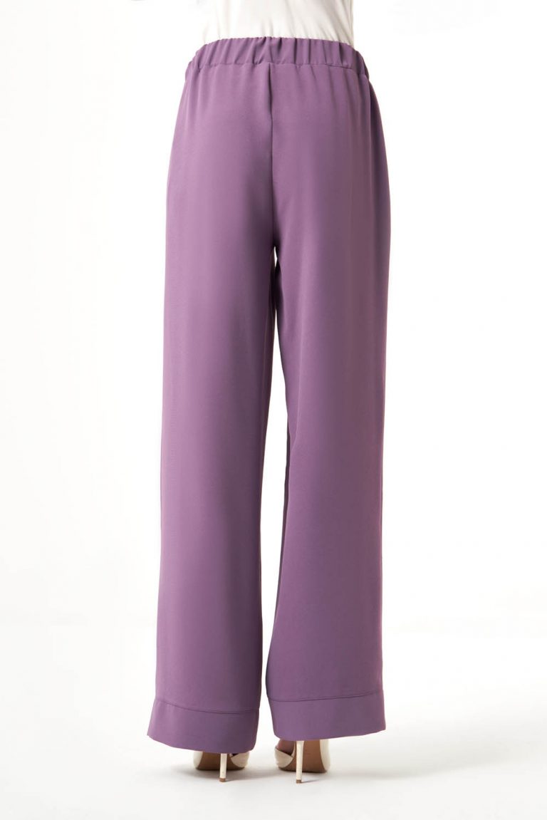 Mizalle Beli Lastikli Rahat Kesim Gül Kurusu Basic Pantolon - Mizalle