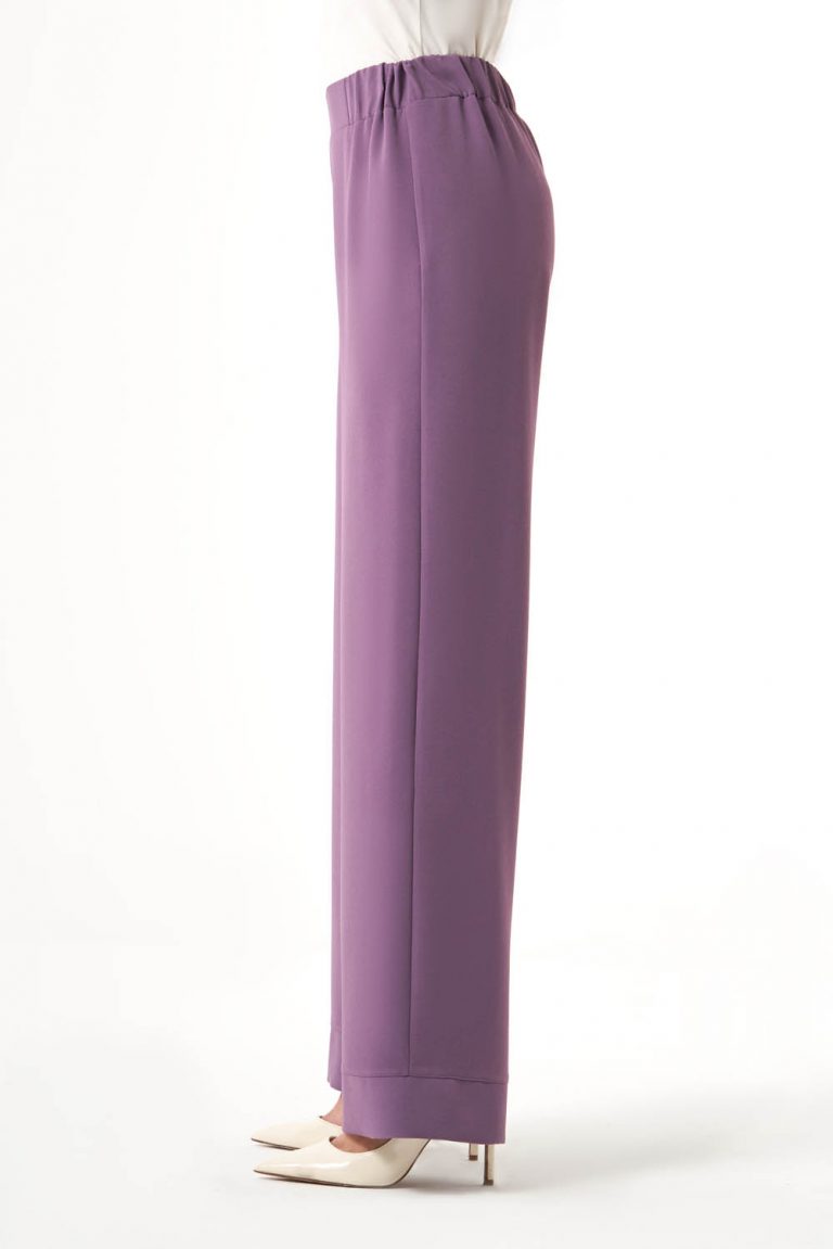 Mizalle Beli Lastikli Rahat Kesim Gül Kurusu Basic Pantolon - Mizalle