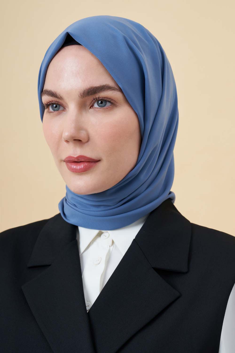 Mizalle Açık Mavi Medine İpeği Şal