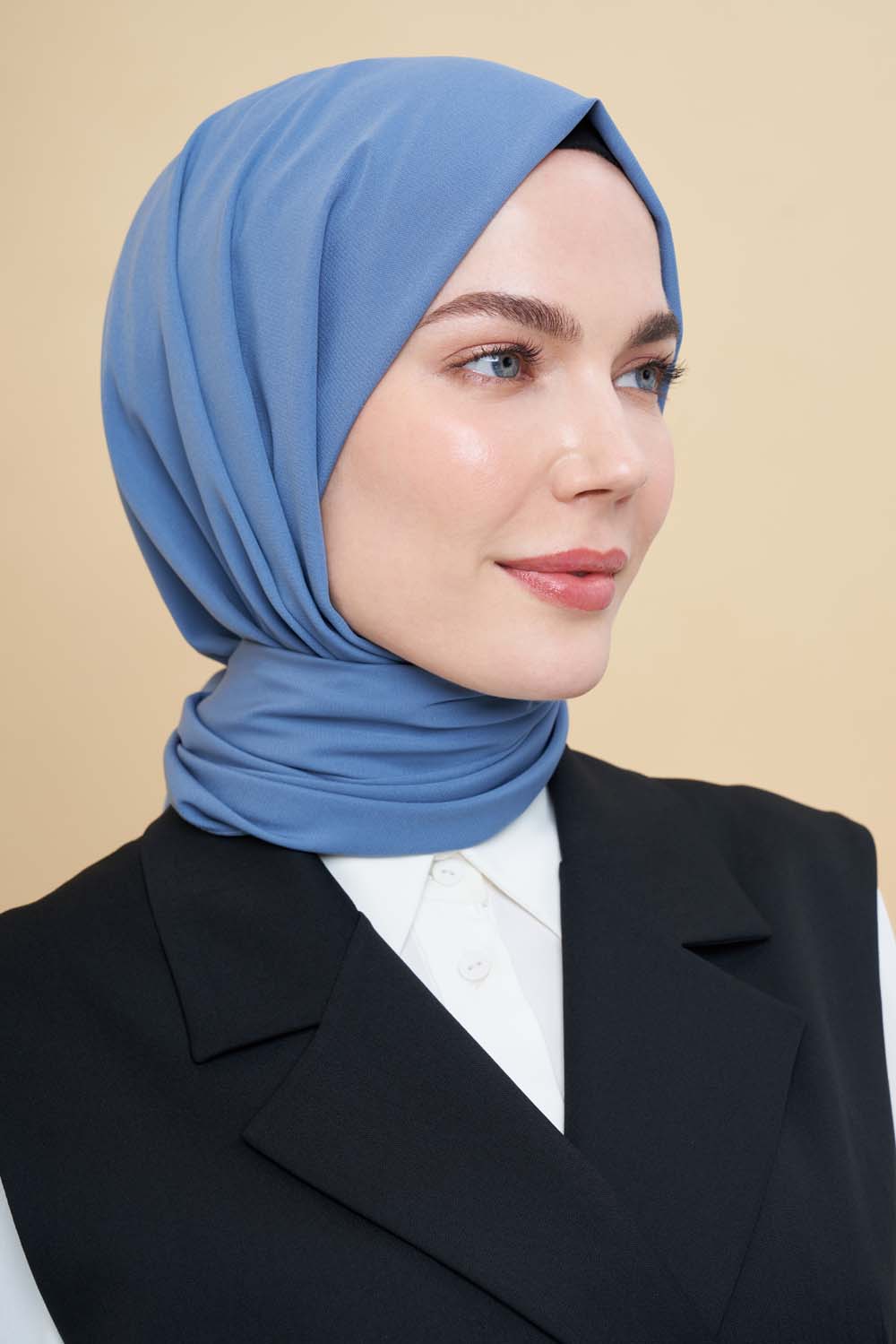 Mizalle Açık Mavi Medine İpeği Şal