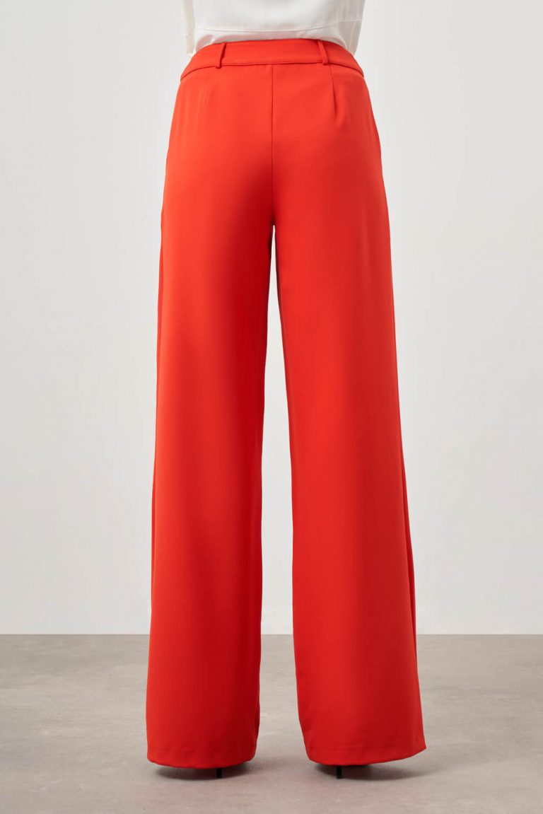 Pileli Double Nar Çiçeği Pantolon - Mizalle