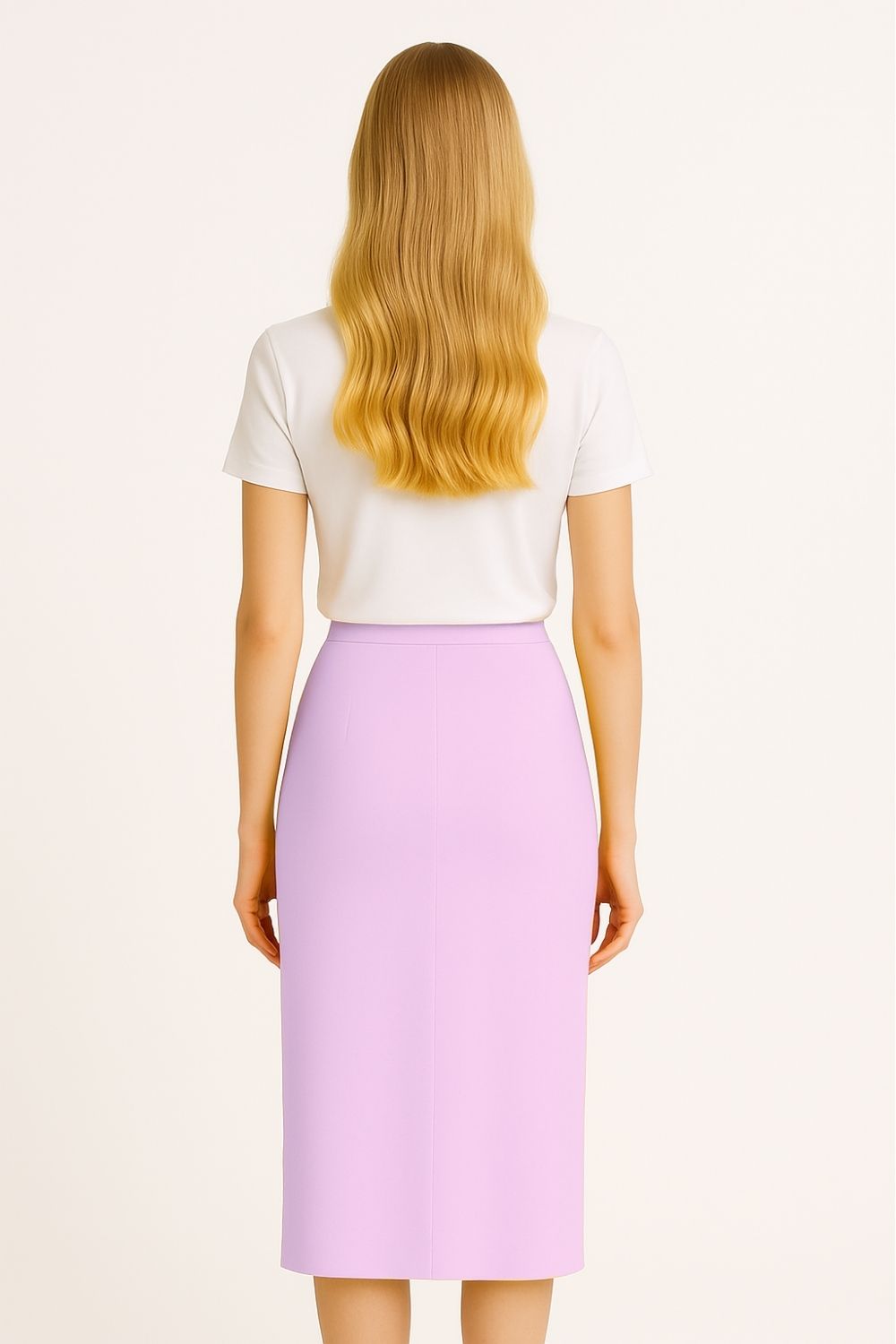 Mizalle Lila Rayon Triko Midi Kalem Etek