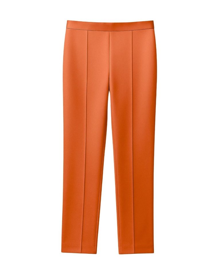 Mizalle Nar Çiçeği Saten Krep Rahat Kesimli Pantolon - Mizalle