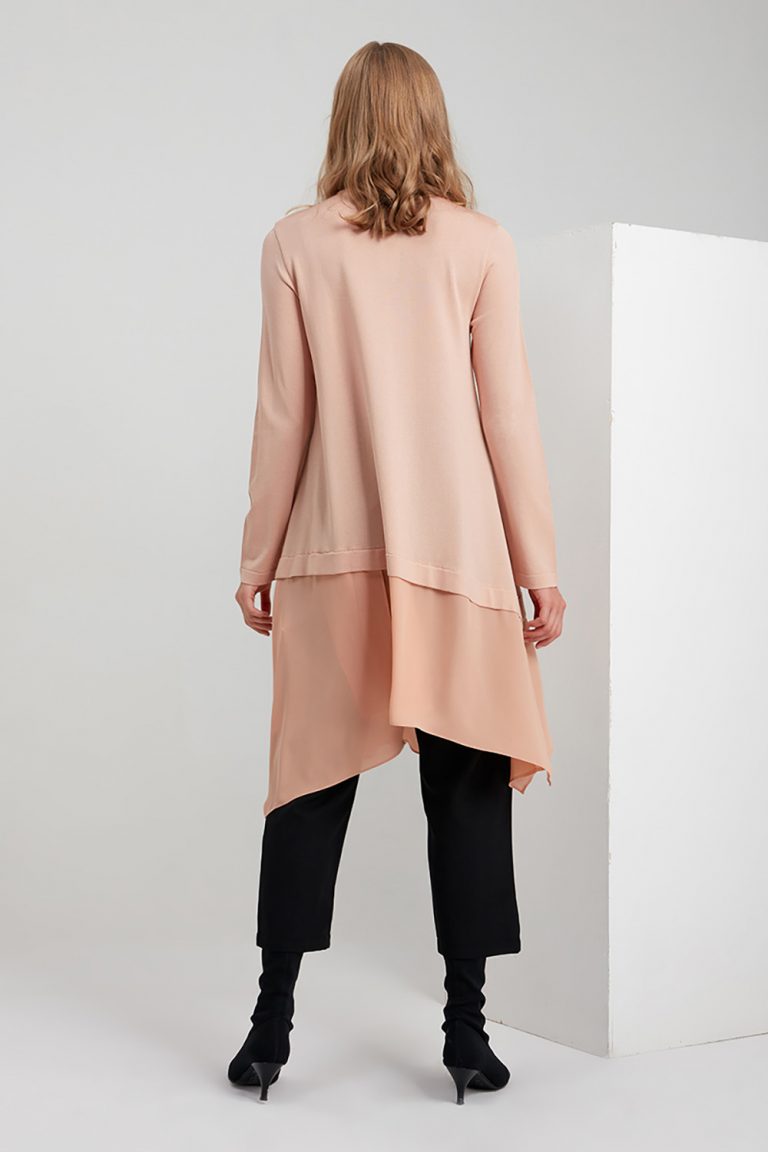 Şifon Garnili Rayon Bej Tunik - Mizalle