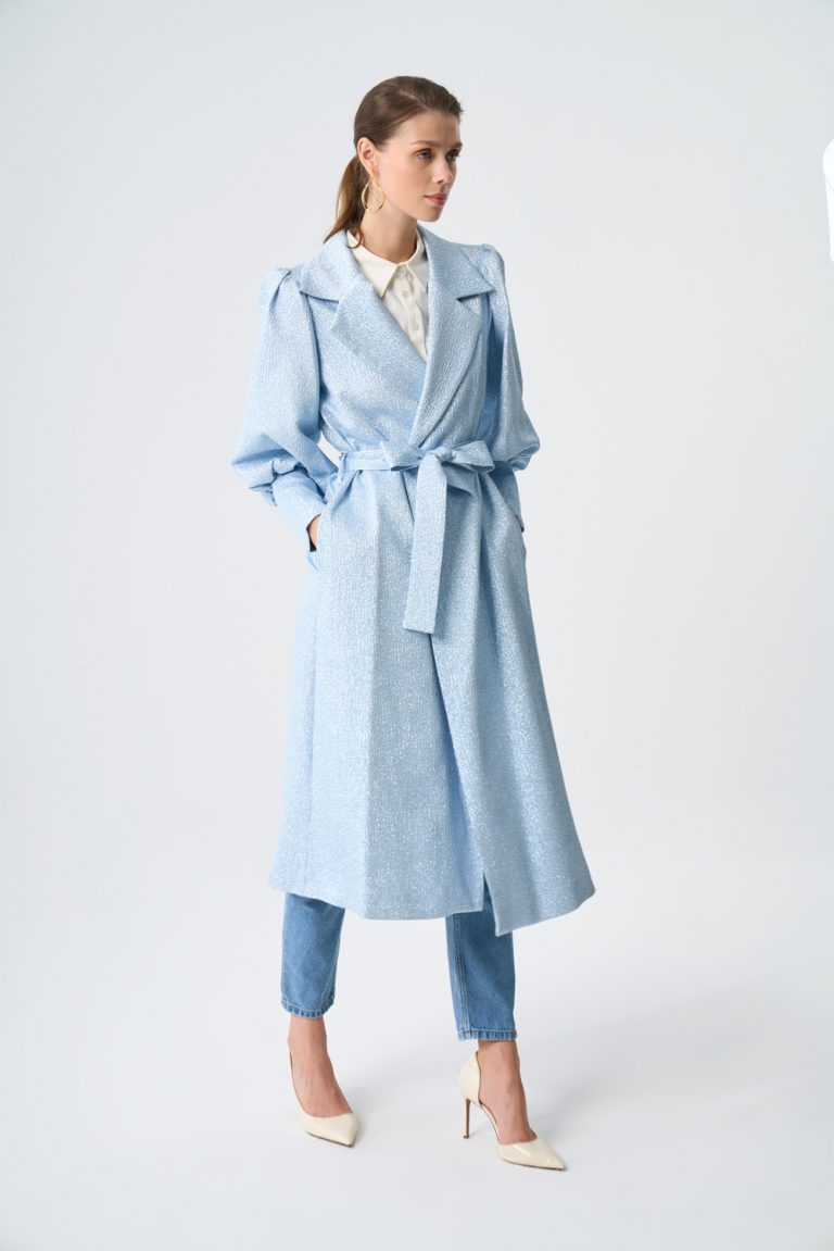 Mizalle Sim Dokulu Açık Mavi Uzun İnce Üst - Mizalle