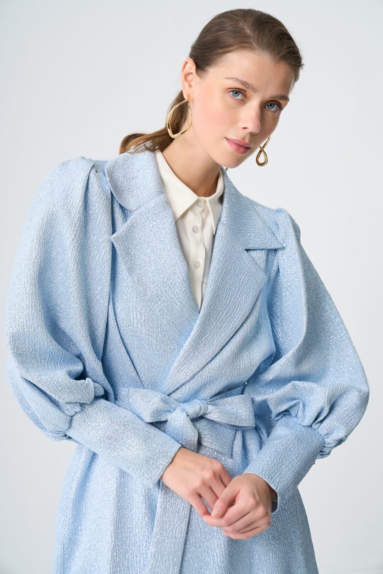 Mizalle Sim Dokulu Açık Mavi Uzun İnce Üst - Mizalle