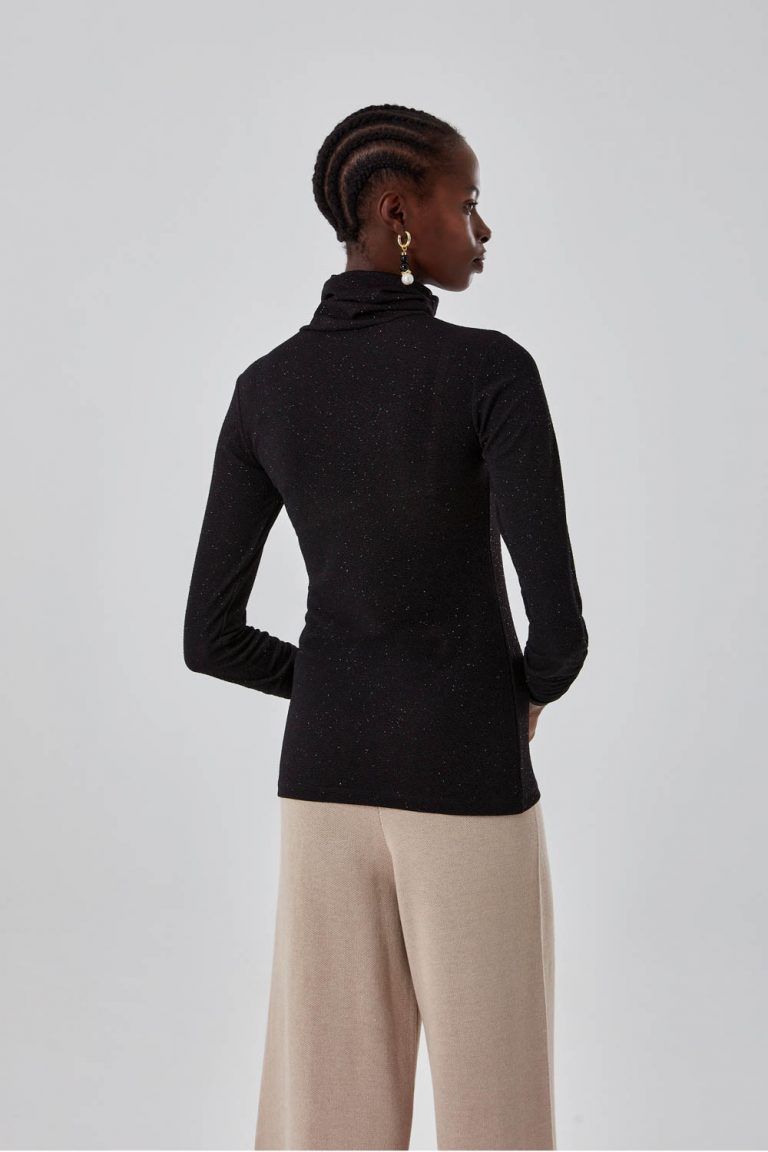 Sim Örme Siyah Body - Mizalle