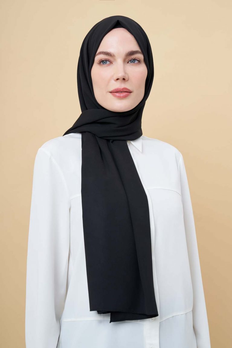 Mizalle Siyah Medine İpeği Şal - Mizalle