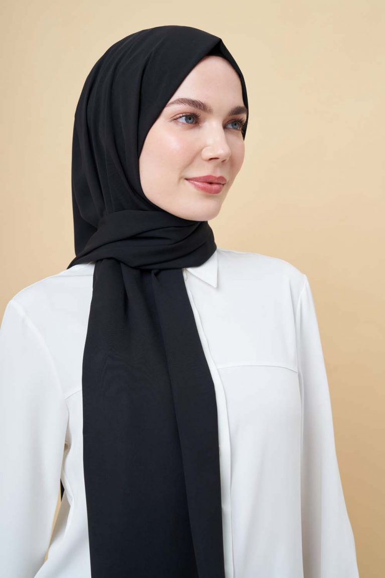 Mizalle Siyah Medine İpeği Şal - Mizalle