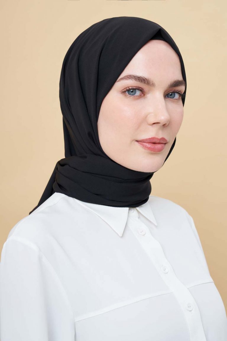 Mizalle Siyah Medine İpeği Şal - Mizalle