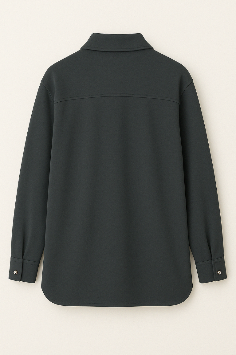 Mizalle Siyah Modal Yumuşak Dokulu Rahat Kesim Gömlek - Mizalle