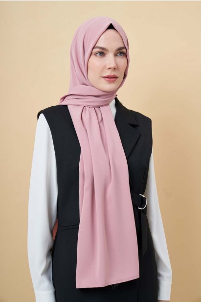 Mizalle Toz Pembe Medine İpeği Şal - Mizalle