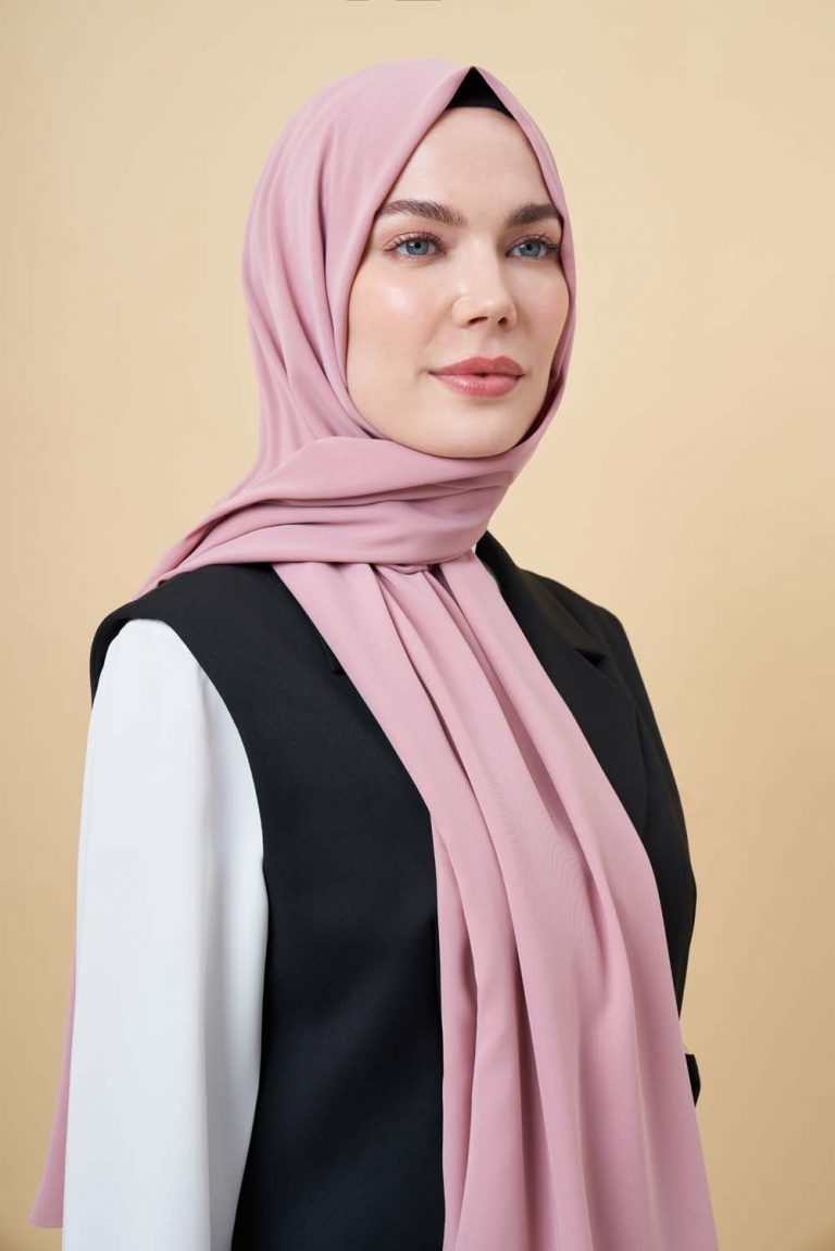 Mizalle Toz Pembe Medine İpeği Şal - Mizalle