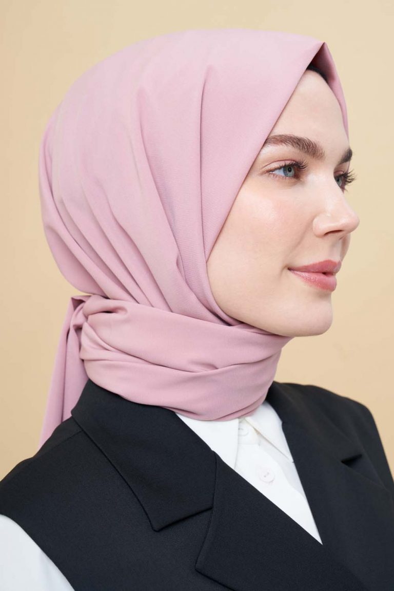 Mizalle Toz Pembe Medine İpeği Şal - Mizalle
