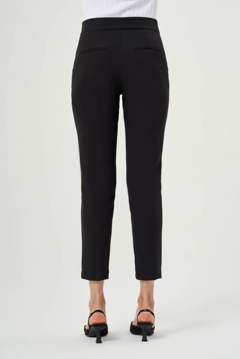 Mizalle Dikiş Detaylı Siyah Dar Kesim Pantolon - Mizalle