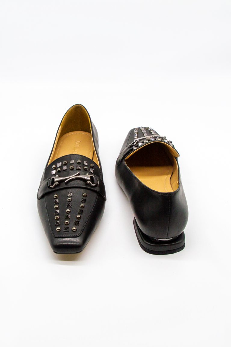 Mizalle Troklu Siyah Deri Loafer Ayakkabı - Mizalle