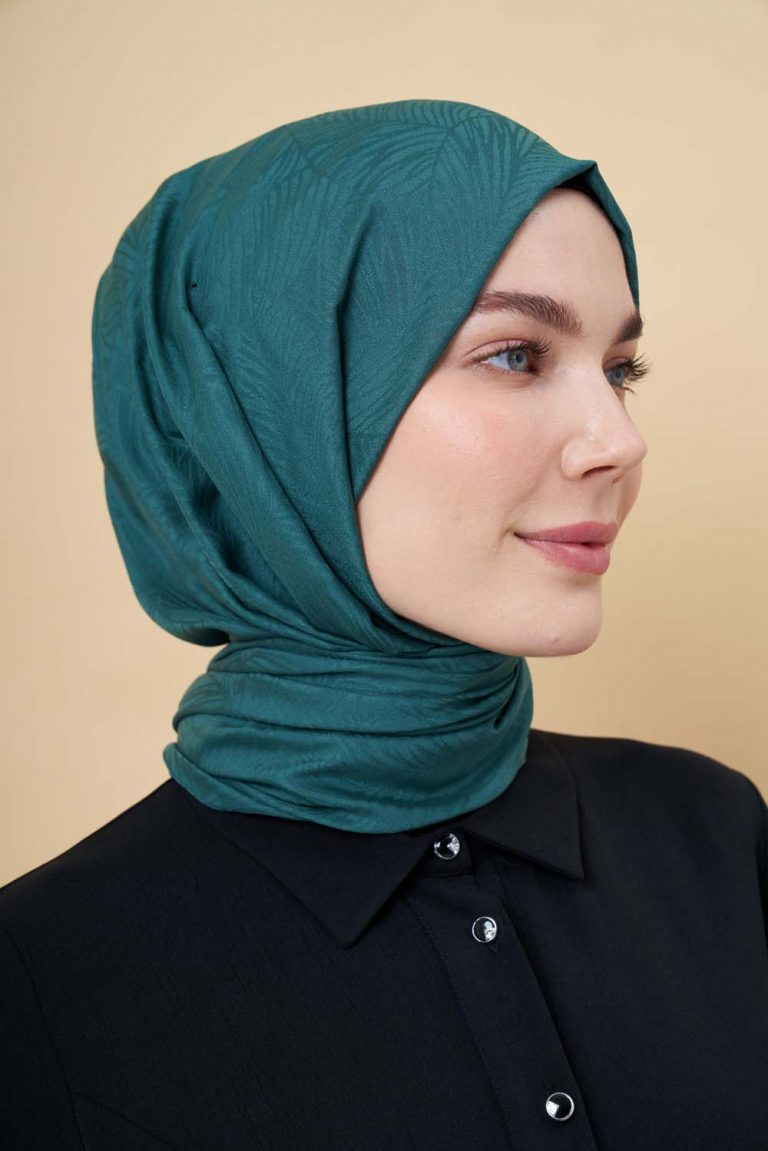 Mizalle Zümrüt Yeşili Neva Jakarlı Şal - Mizalle