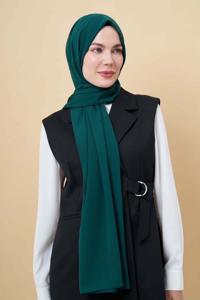 Mizalle Zümrüt Yeşili Medine İpeği Şal - Mizalle